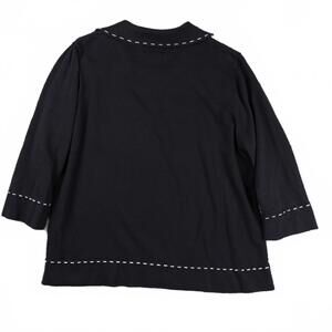 Vintage 1X Plus Size Womens Knit Three Quarter Sleeve Blouse